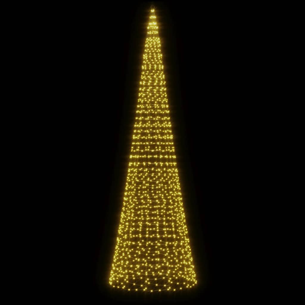 LED-juletræ 1534 LED'er 500 cm varmt hvidt lys