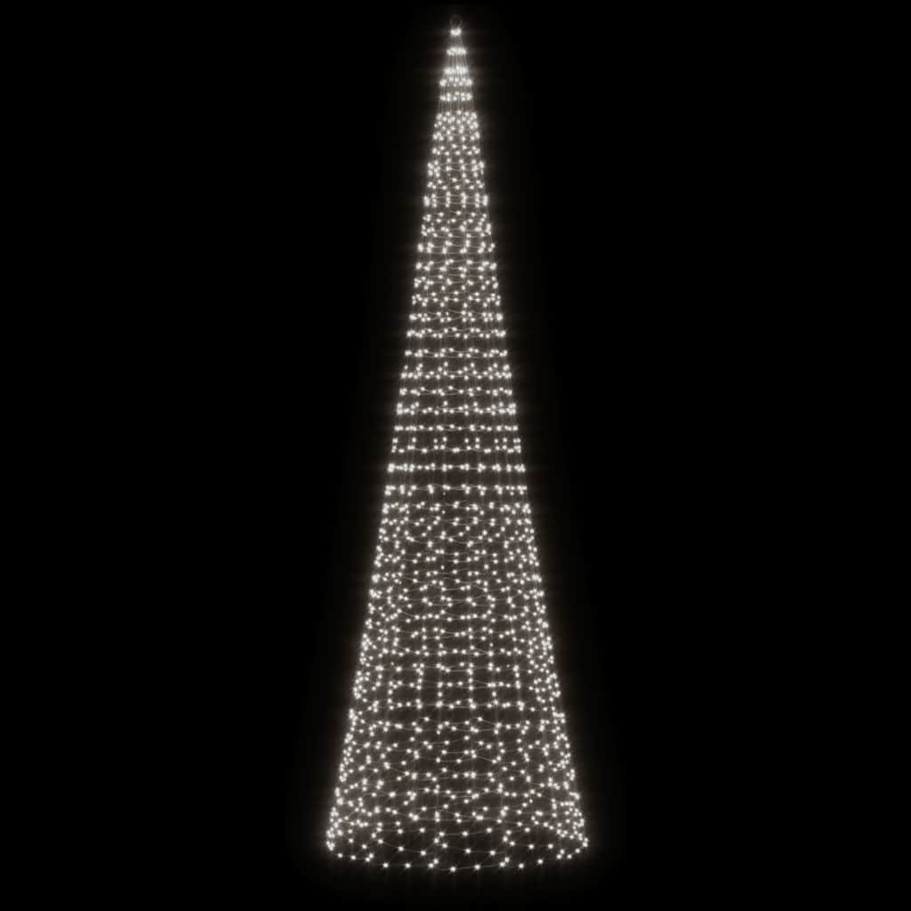 LED-juletræ 1534 LED'er 500 cm koldt hvidt lys