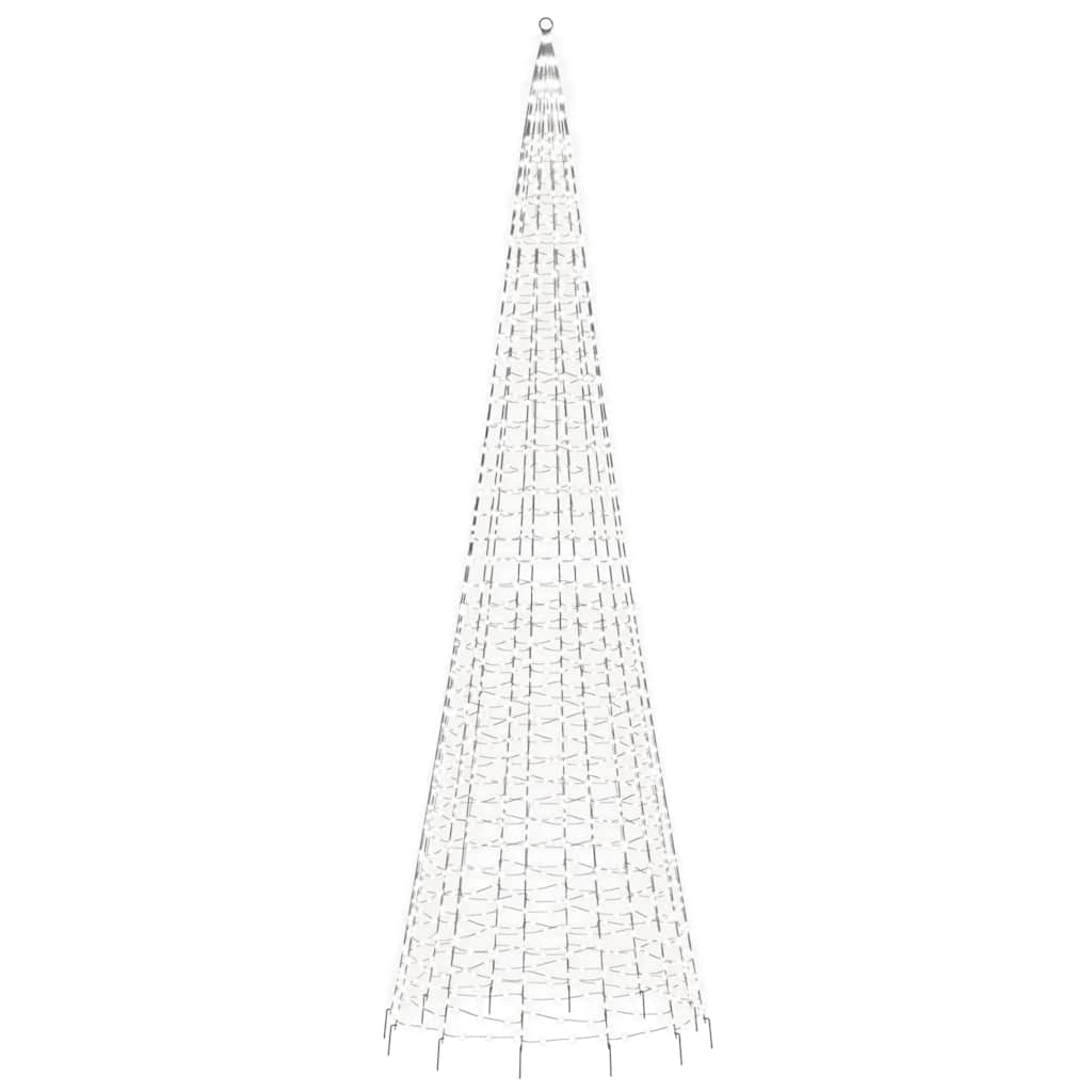 LED-juletræ 1534 LED'er 500 cm koldt hvidt lys