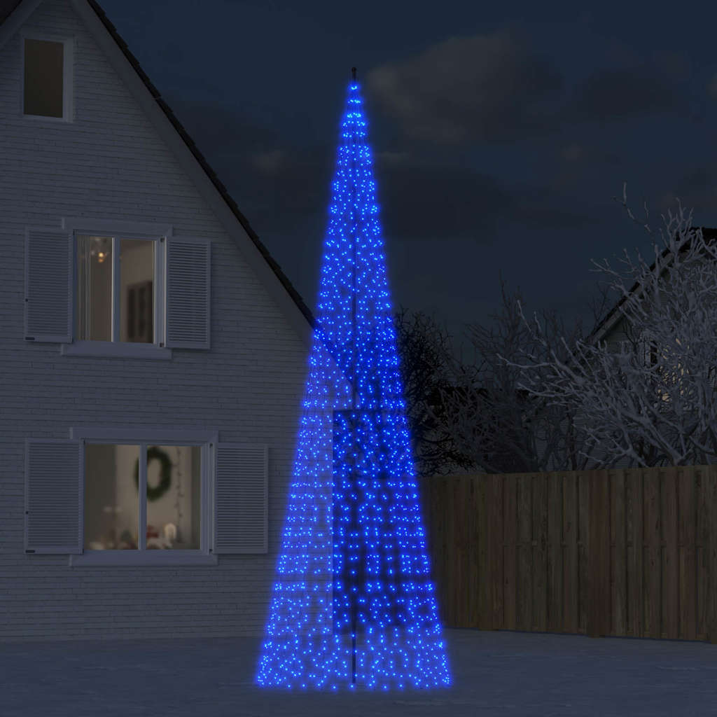 LED-juletræ 1534 LED'er 500 cm blåt lys