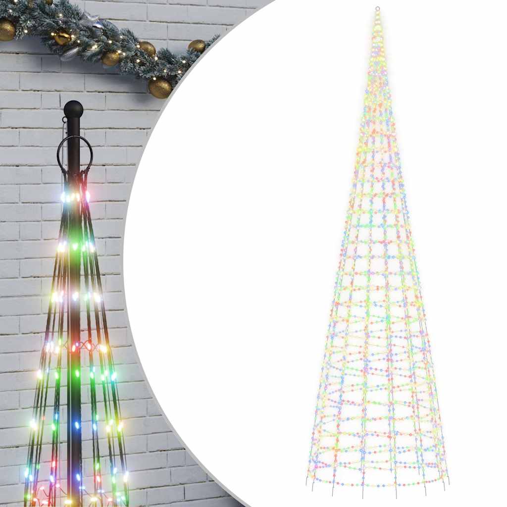 LED-juletræ 3000 LED'er 800 cm flerfarvet lys