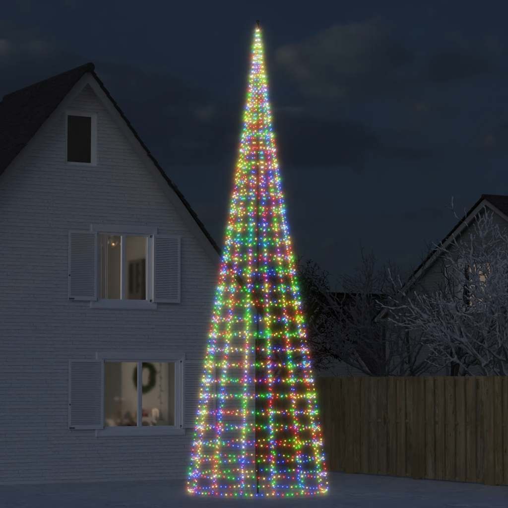 LED-juletræ 3000 LED'er 800 cm flerfarvet lys