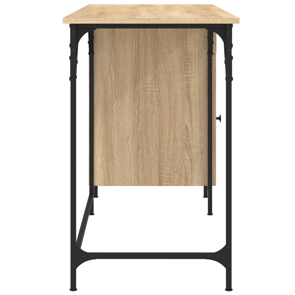 computerbord 131x48x75 cm konstrueret træ sonoma-eg