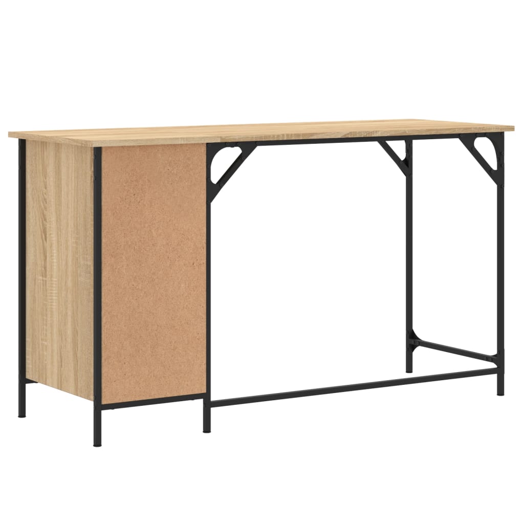computerbord 131x48x75 cm konstrueret træ sonoma-eg