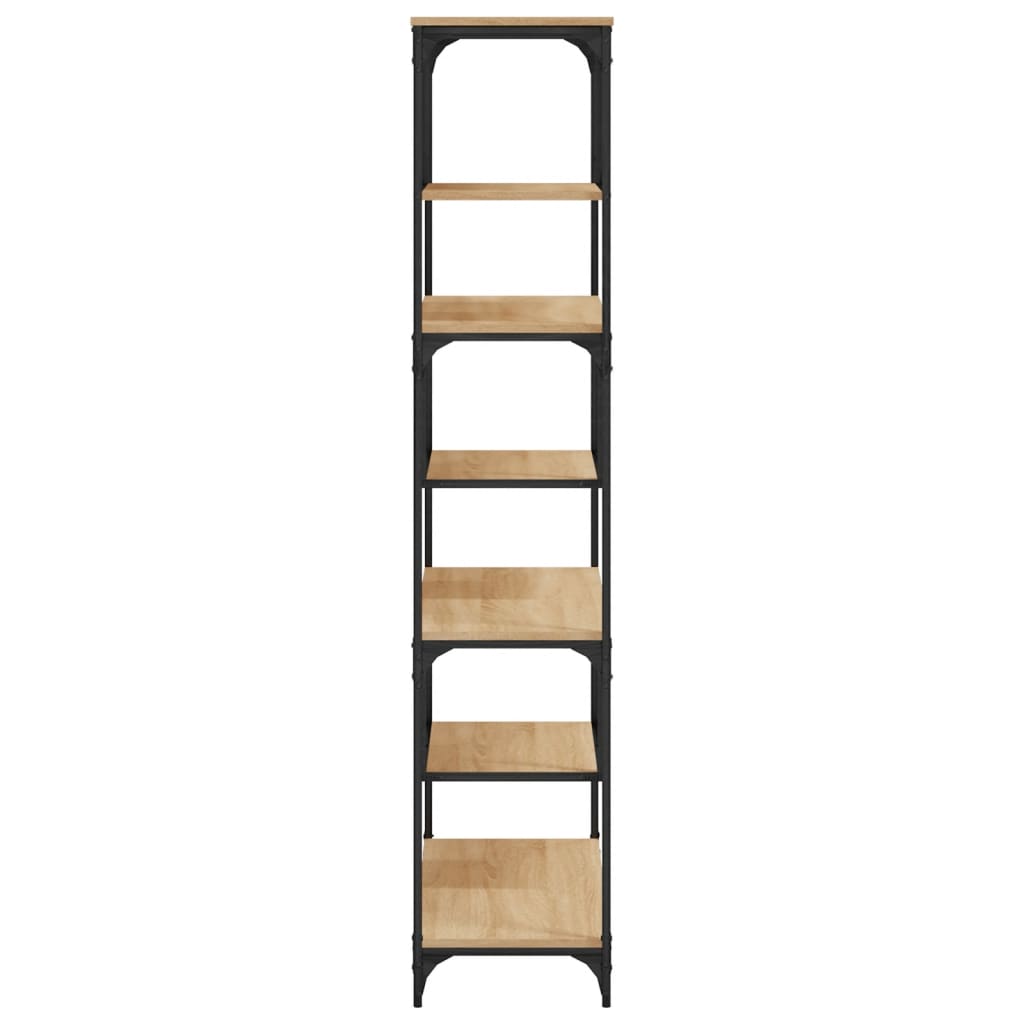bogreol 81x36x176 cm konstrueret træ sonoma-eg