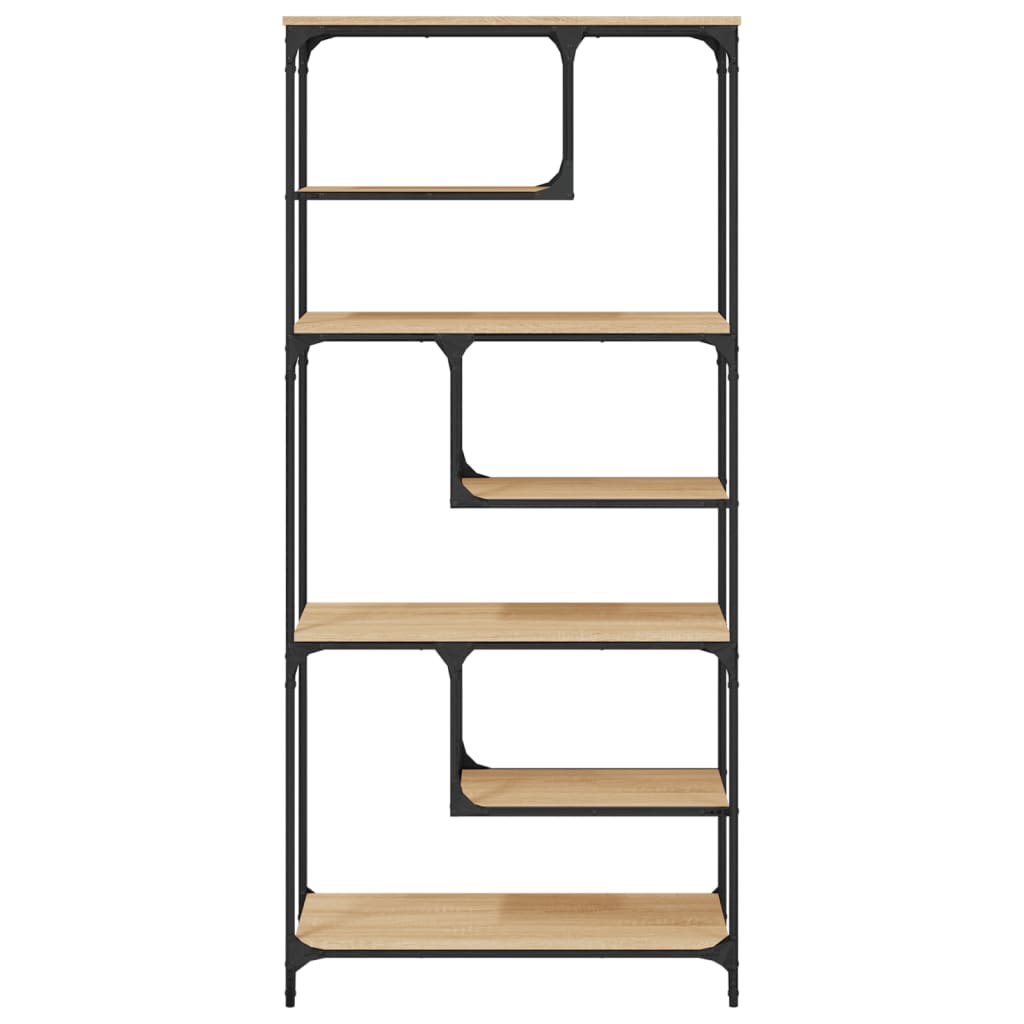 bogreol 81x36x176 cm konstrueret træ sonoma-eg
