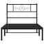 sengeramme med sengegavl 90x190 cm metal sort