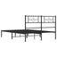sengeramme med sengegavl 140x190 cm metal sort