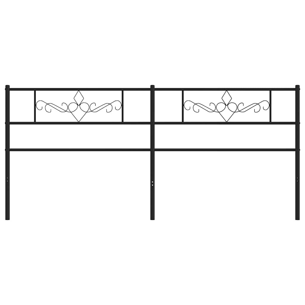 udskiftningsgavl 193 cm metal sort