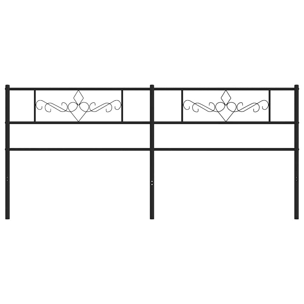 udskiftningsgavl 200 cm metal sort
