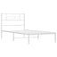 sengeramme med sengegavl 107x203 cm metal hvid
