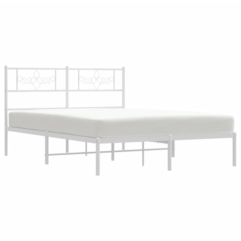 sengeramme med sengegavl 120x190 cm metal hvid