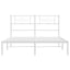 sengeramme med sengegavl 120x190 cm metal hvid