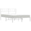sengeramme med sengegavl 140x190 cm metal hvid