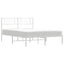 sengeramme med sengegavl 150x200 cm metal hvid