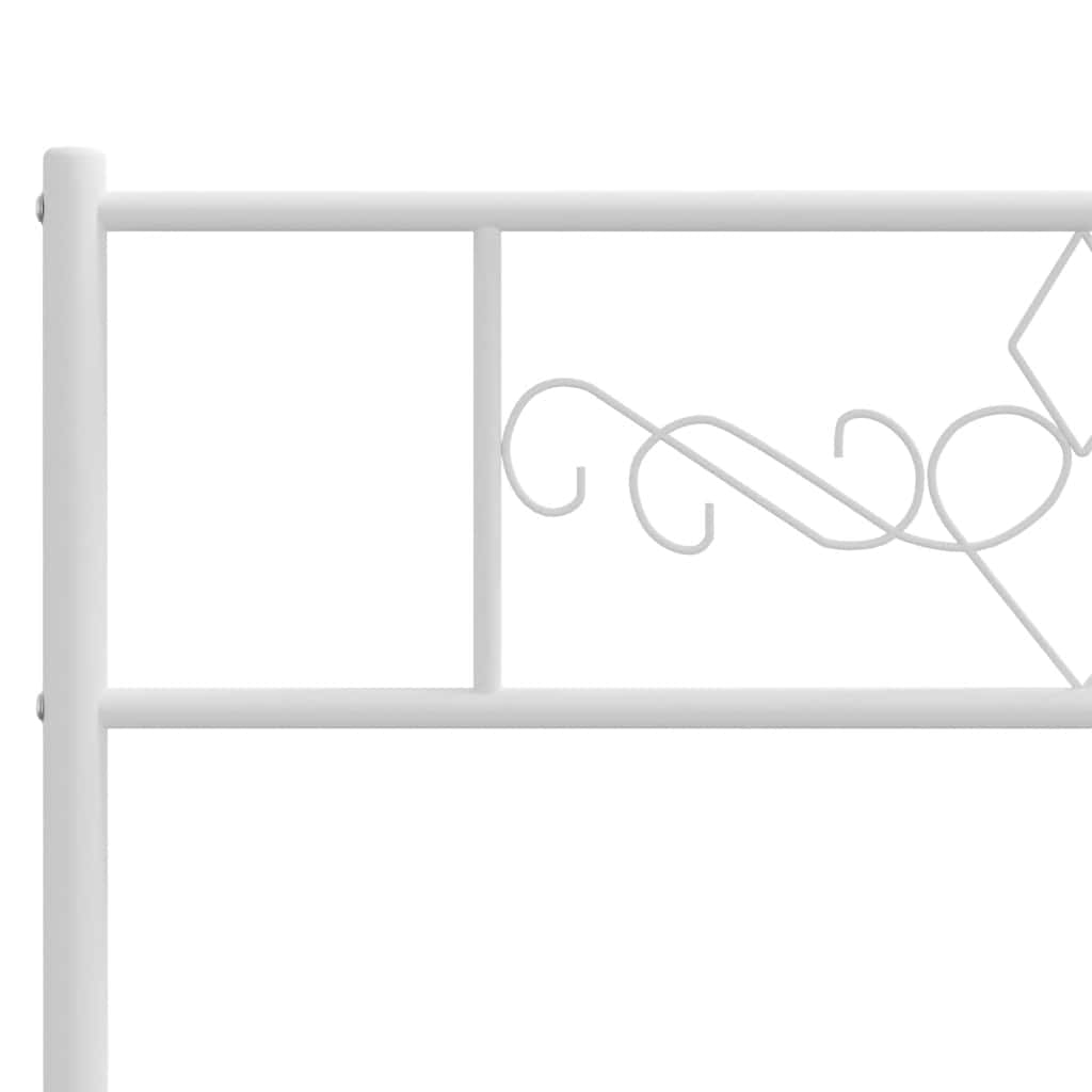 sengeramme med sengegavl 193x203 cm metal hvid