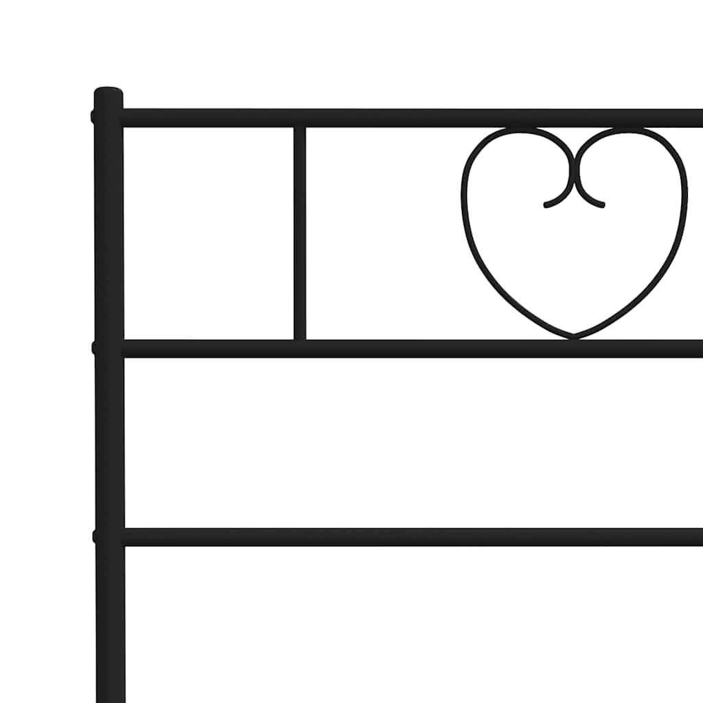 sengeramme med sengegavl 100x200 cm metal sort