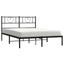 sengeramme med sengegavl 120x190 cm metal sort