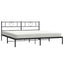 sengeramme med sengegavl 180x200 cm metal sort