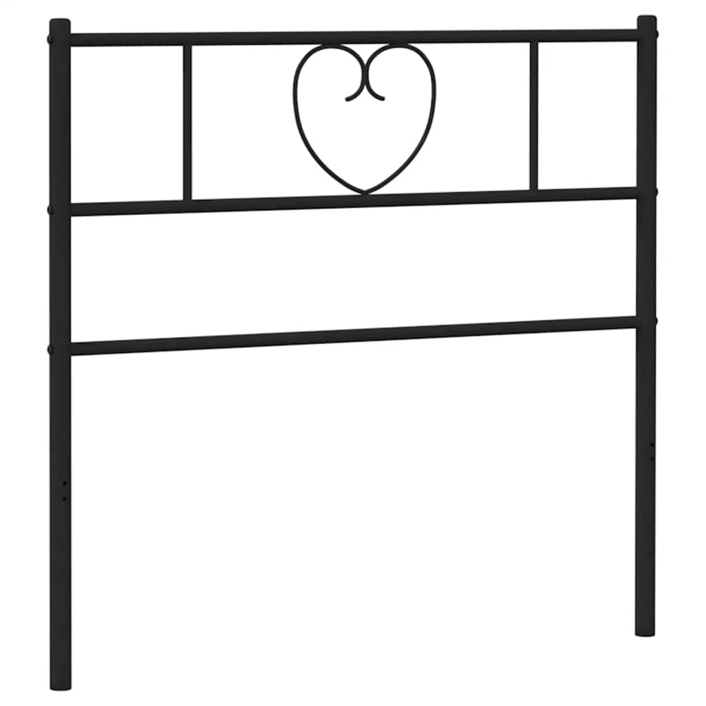 udskiftningsgavl 90 cm metal sort