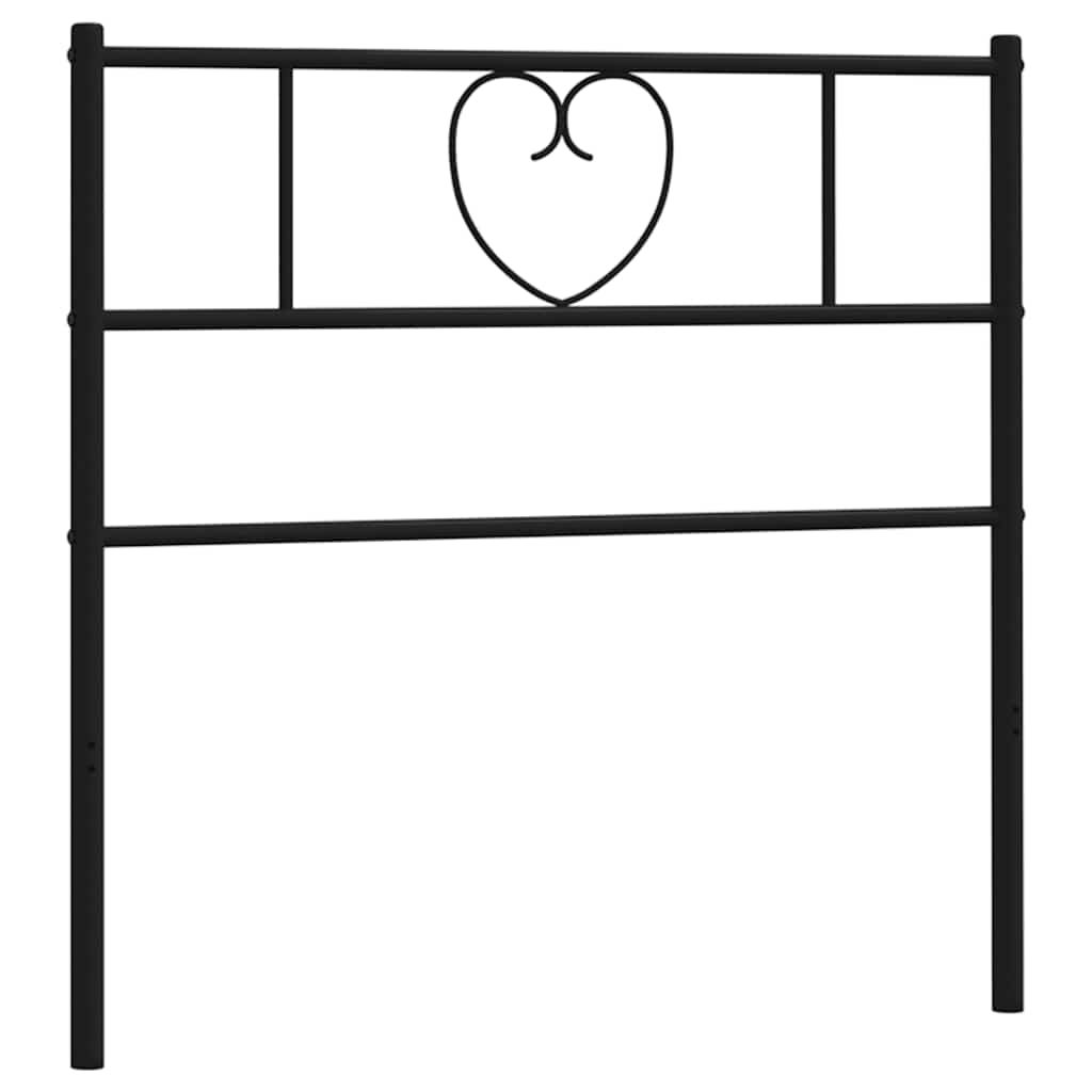 udskiftningsgavl 107 cm metal sort