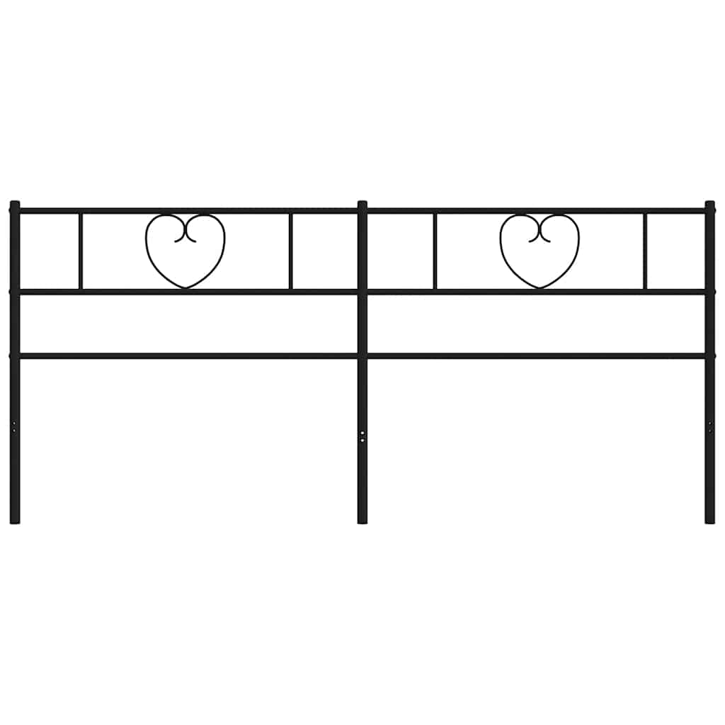 udskiftningsgavl 193 cm metal sort