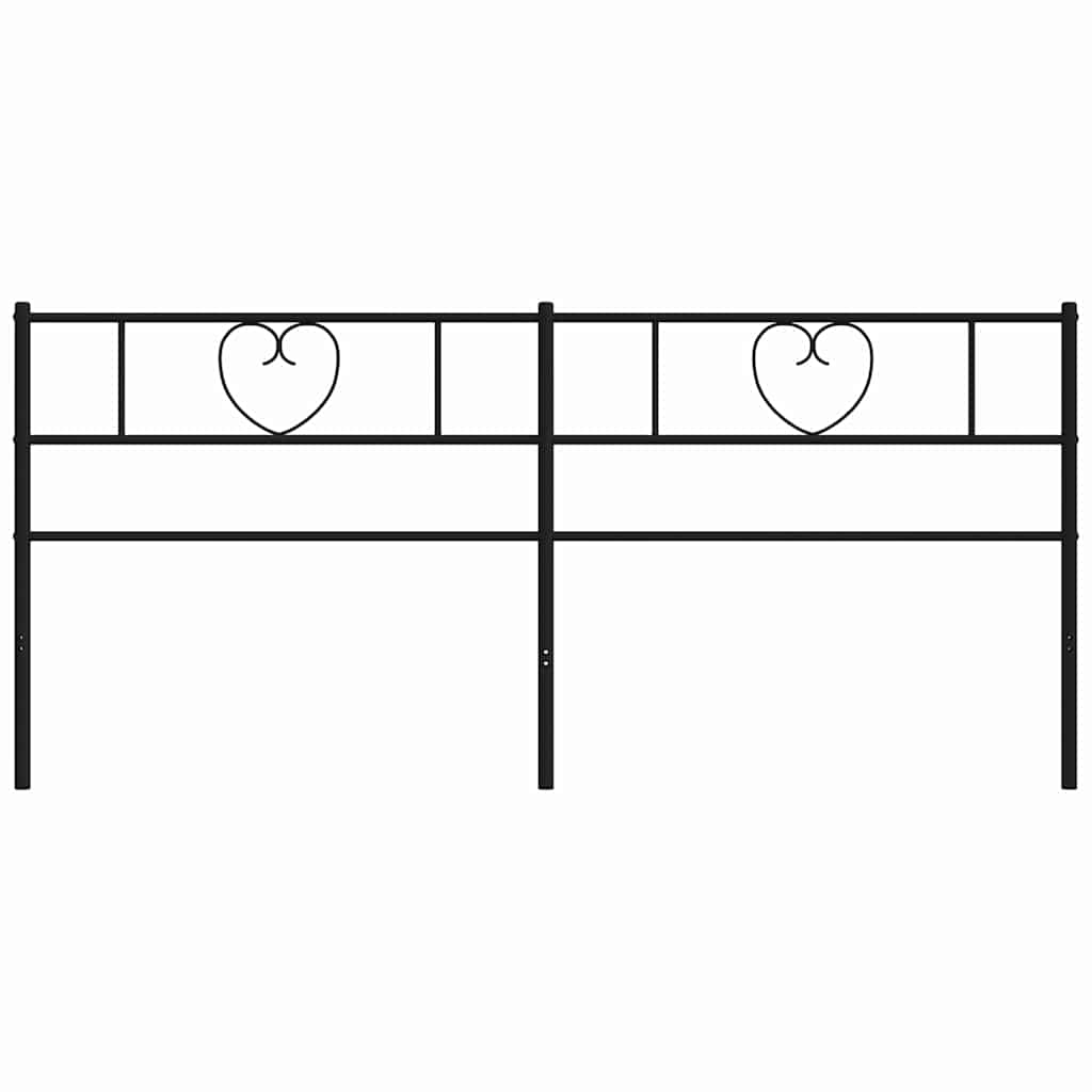udskiftningsgavl 200 cm metal sort