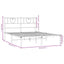 sengeramme med sengegavl 135x190 cm metal hvid