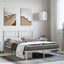 sengeramme med sengegavl 135x190 cm metal hvid