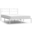 sengeramme med sengegavl 150x200 cm metal hvid