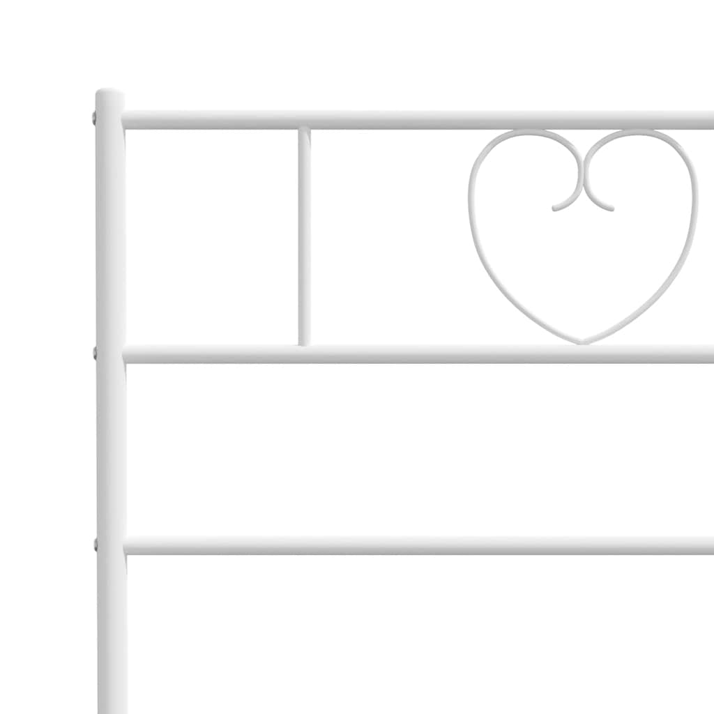 sengeramme med sengegavl 193x203 cm metal hvid