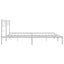 sengeramme med sengegavl 200x200 cm metal hvid