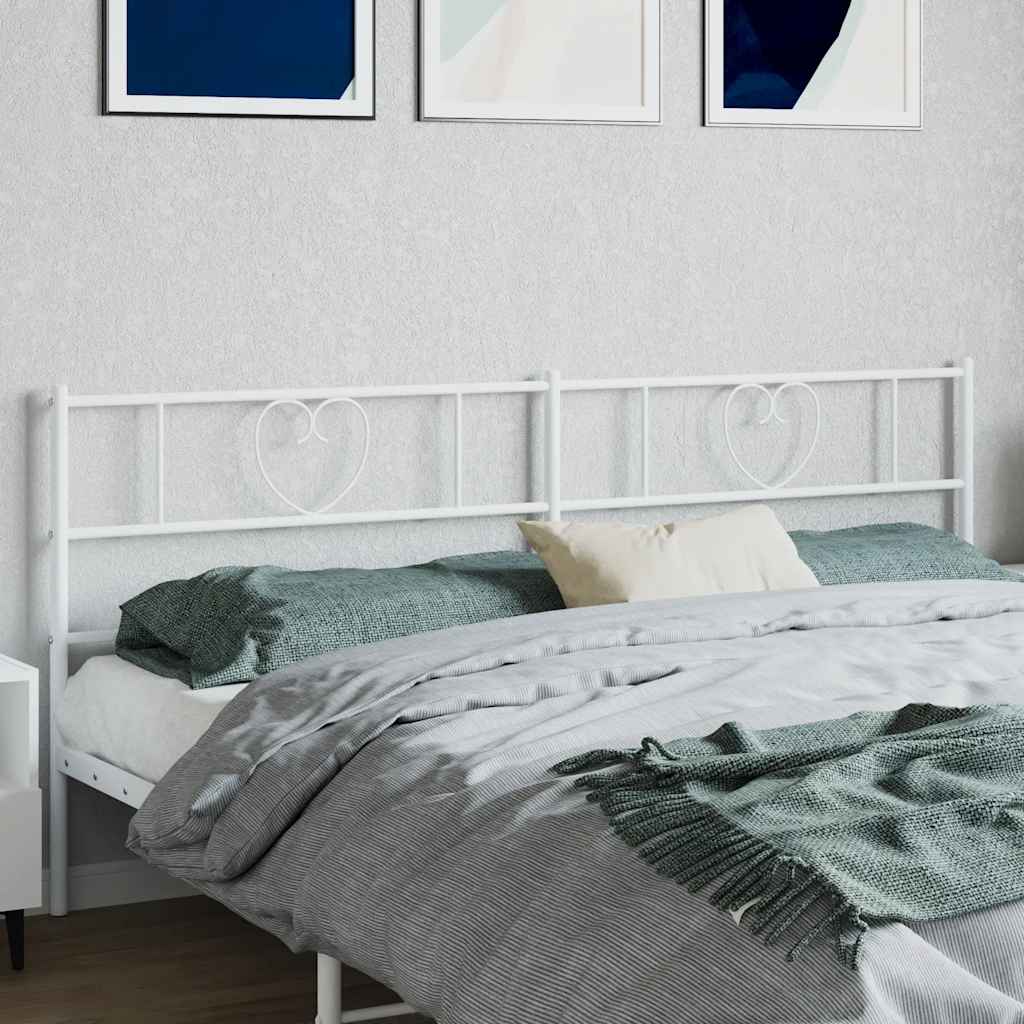 udskiftningsgavl 200 cm metal hvid