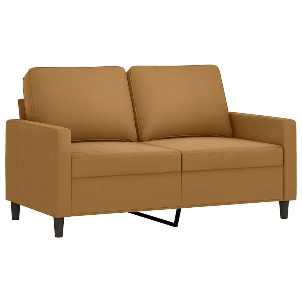 sofasæt 3 dele med hynder velour brun