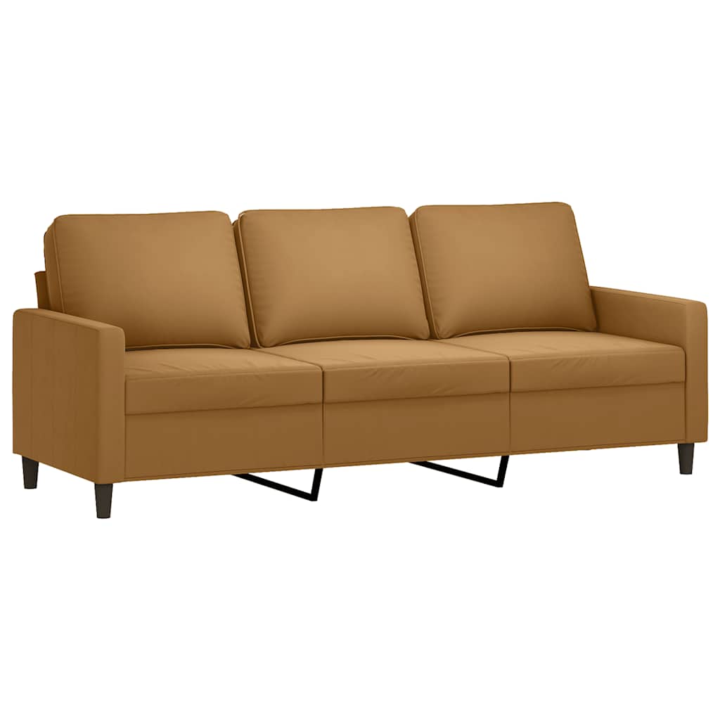 sofasæt 4 dele med hynder velour brun