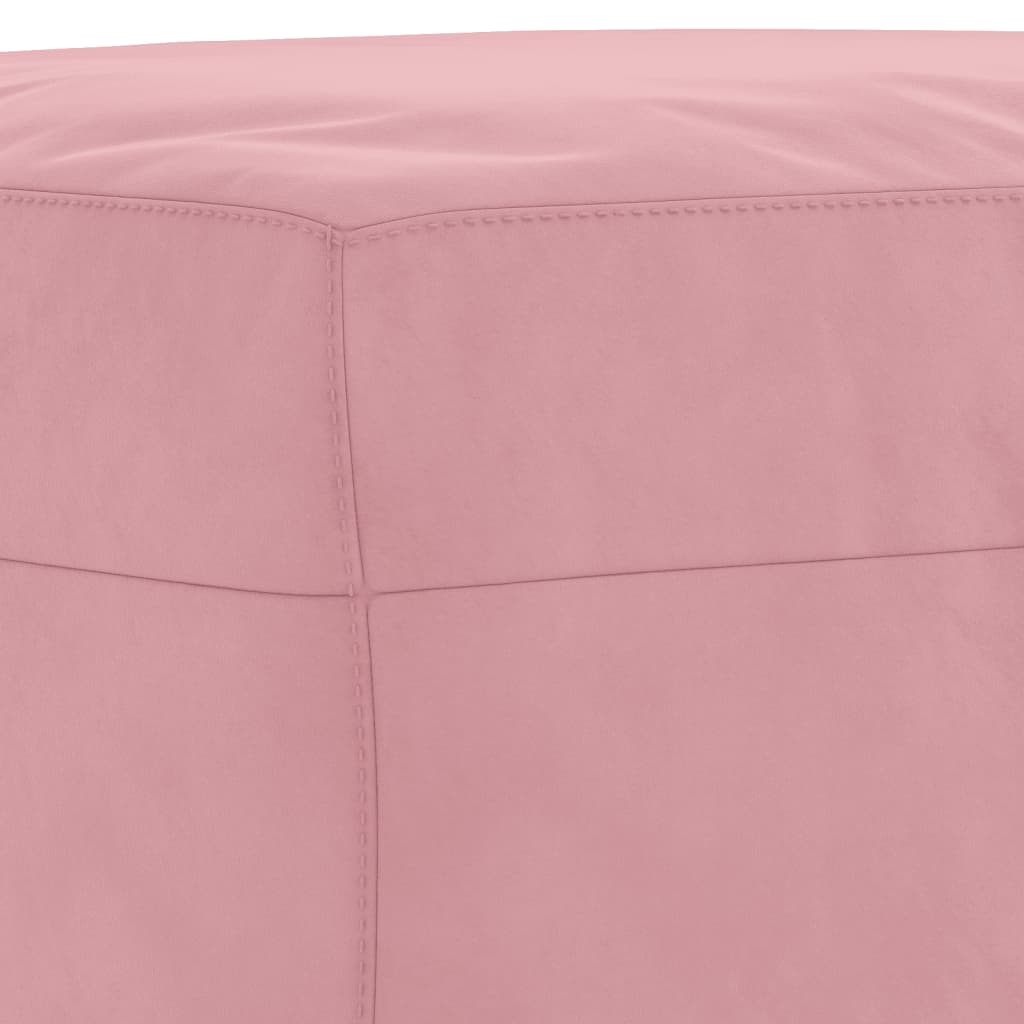 sofasæt 3 dele med hynder velour lyserød