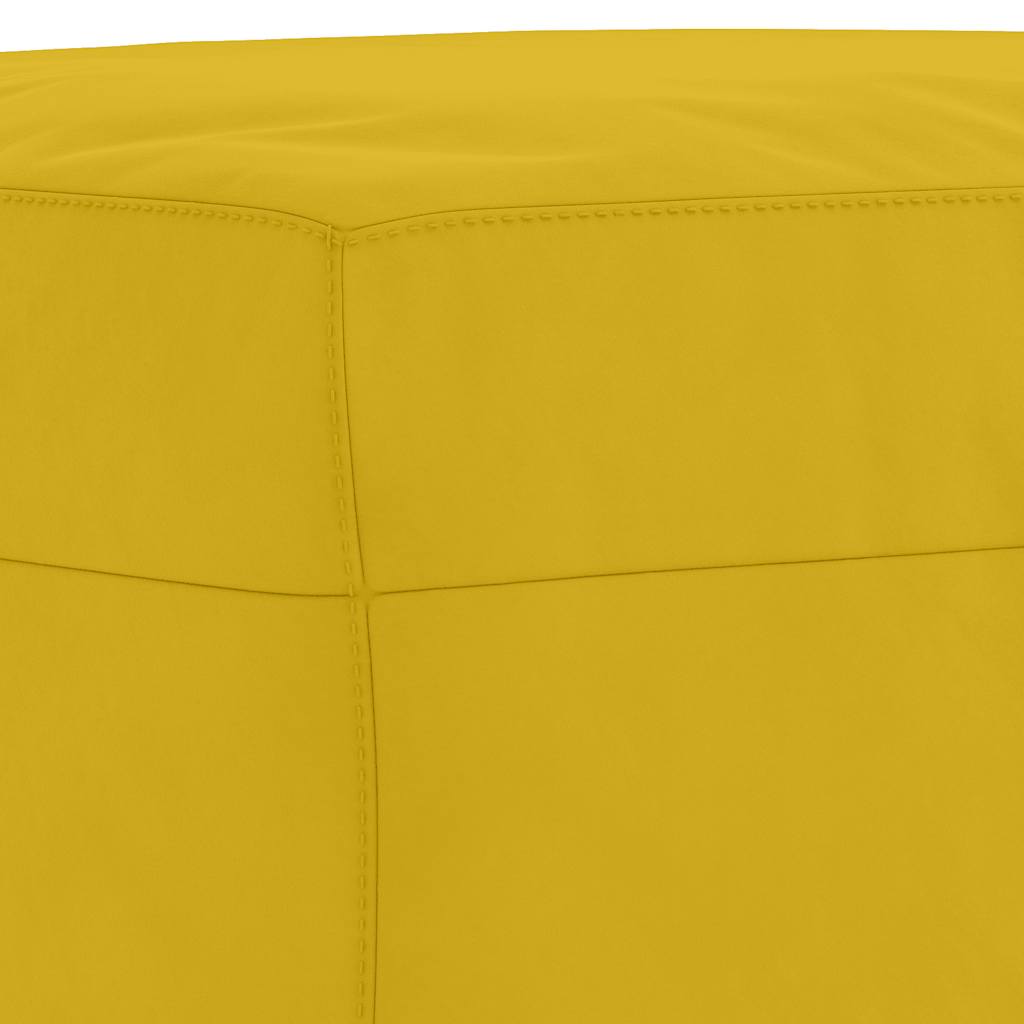 sofasæt 3 dele med hynder velour gul