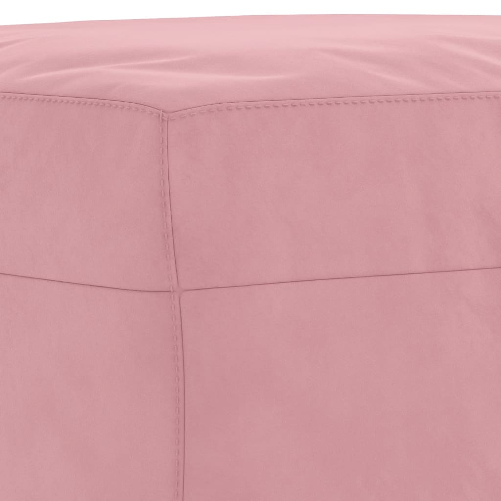 sofasæt 3 dele med hynder velour lyserød