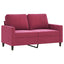 sofasæt 4 dele velour vinrød