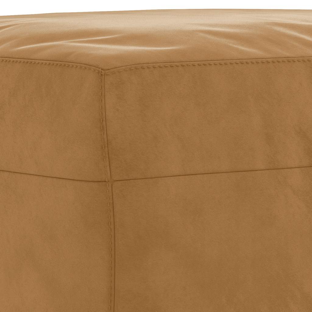 sofasæt 3 dele med puder velour brun