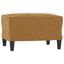 sofasæt 3 dele med puder velour brun