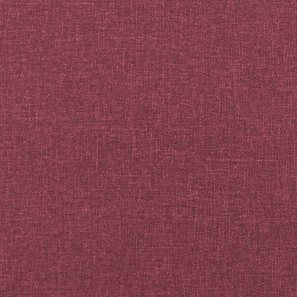 sofasæt 3 dele med puder stof vinrød