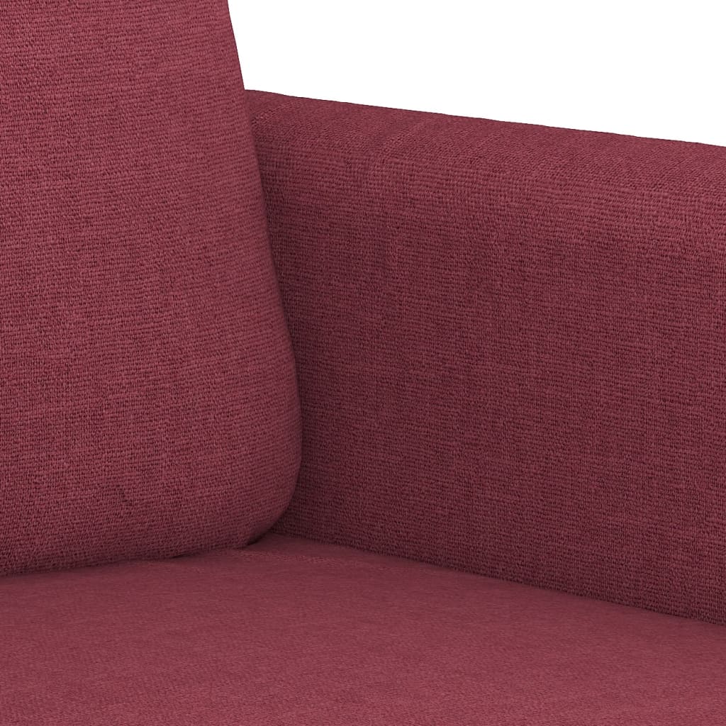 sofasæt 4 dele med puder stof vinrød