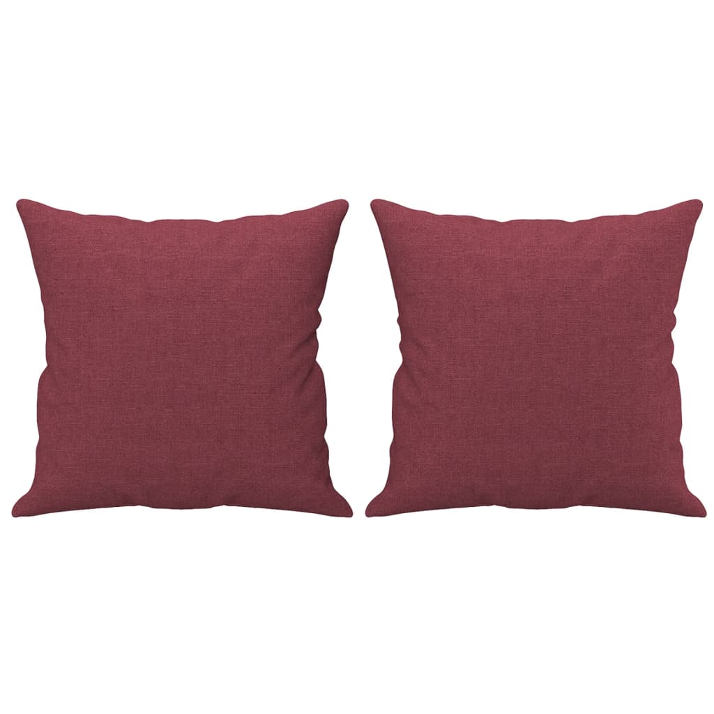 sofasæt 4 dele med puder stof vinrød