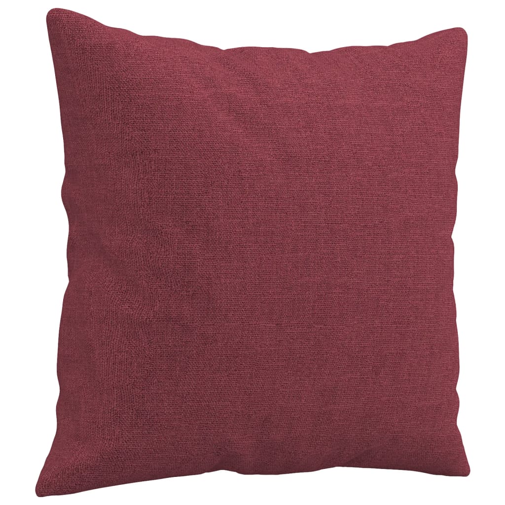 sofasæt 4 dele med puder stof vinrød