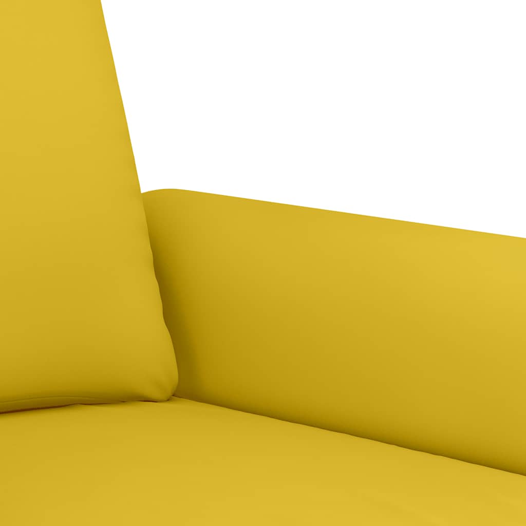 sofasæt 3 dele med puder velour gul