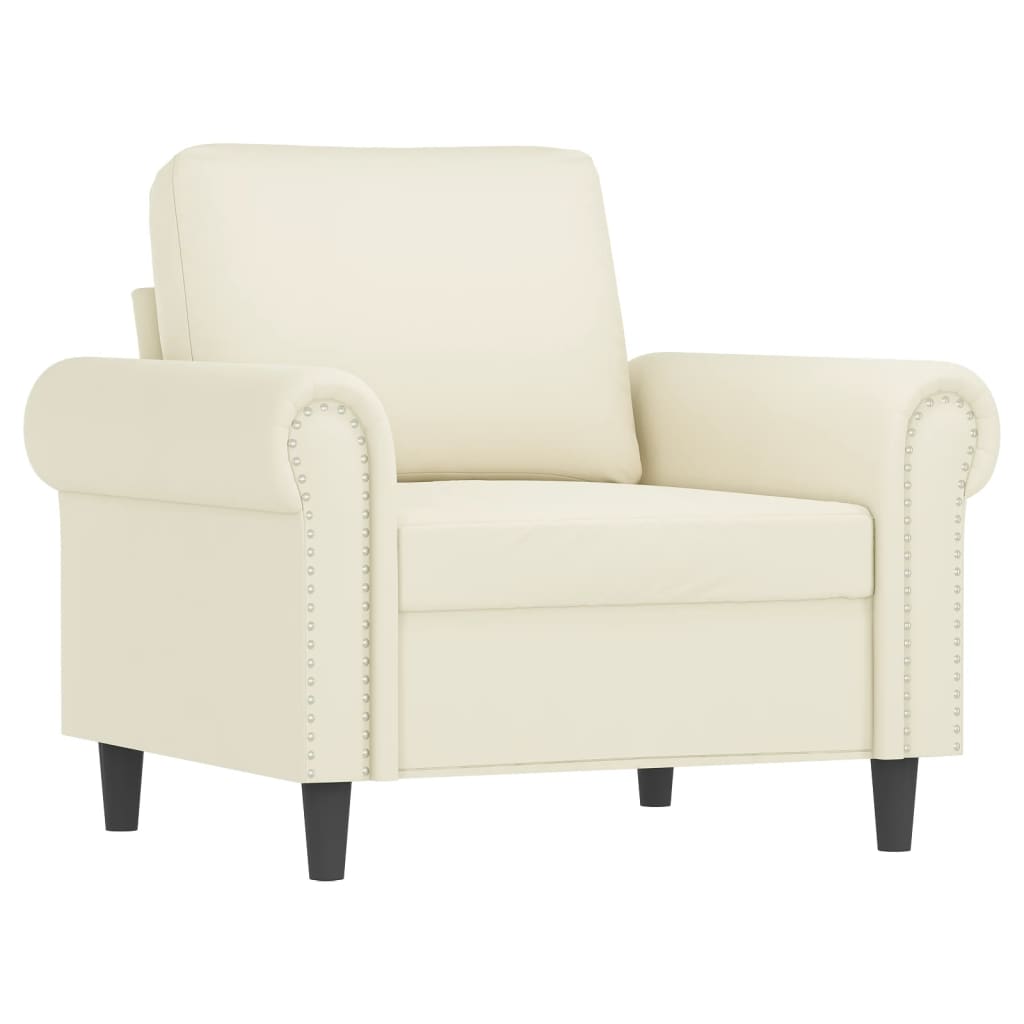 sofasæt 4 dele med puder velour cremefarvet