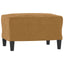 sofasæt 3 dele med hynder velour brun