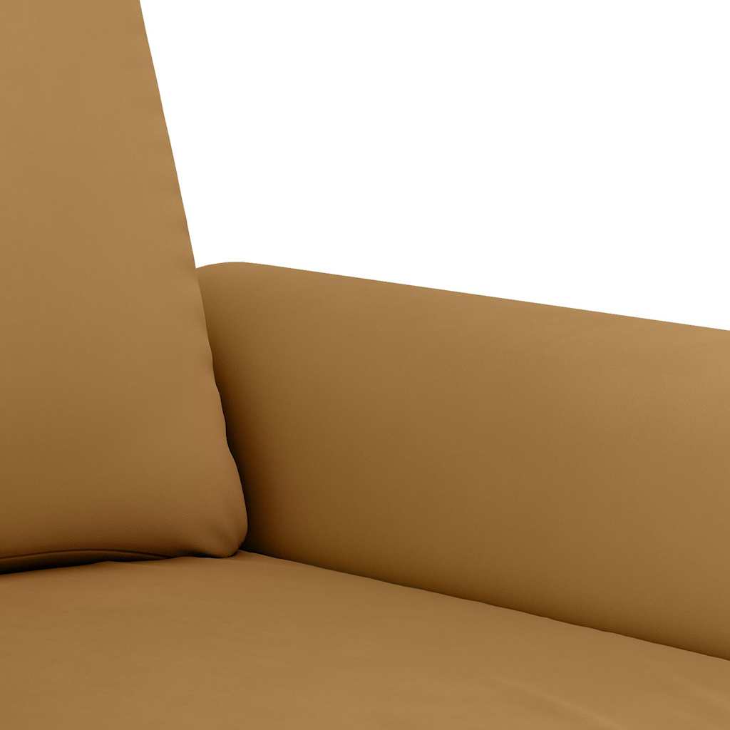 sofasæt 3 dele med puder velour brun