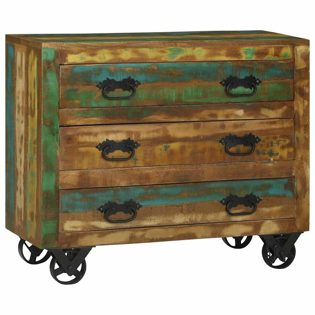 Sideboard med skuffe Brun 80 x 30 x 65 cm Solid genbrugs træ